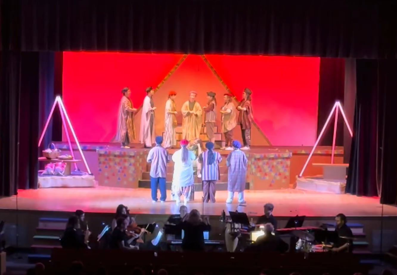 A finished pyramid/s from Joseph and the Amazing Technicolor Dreamcoat