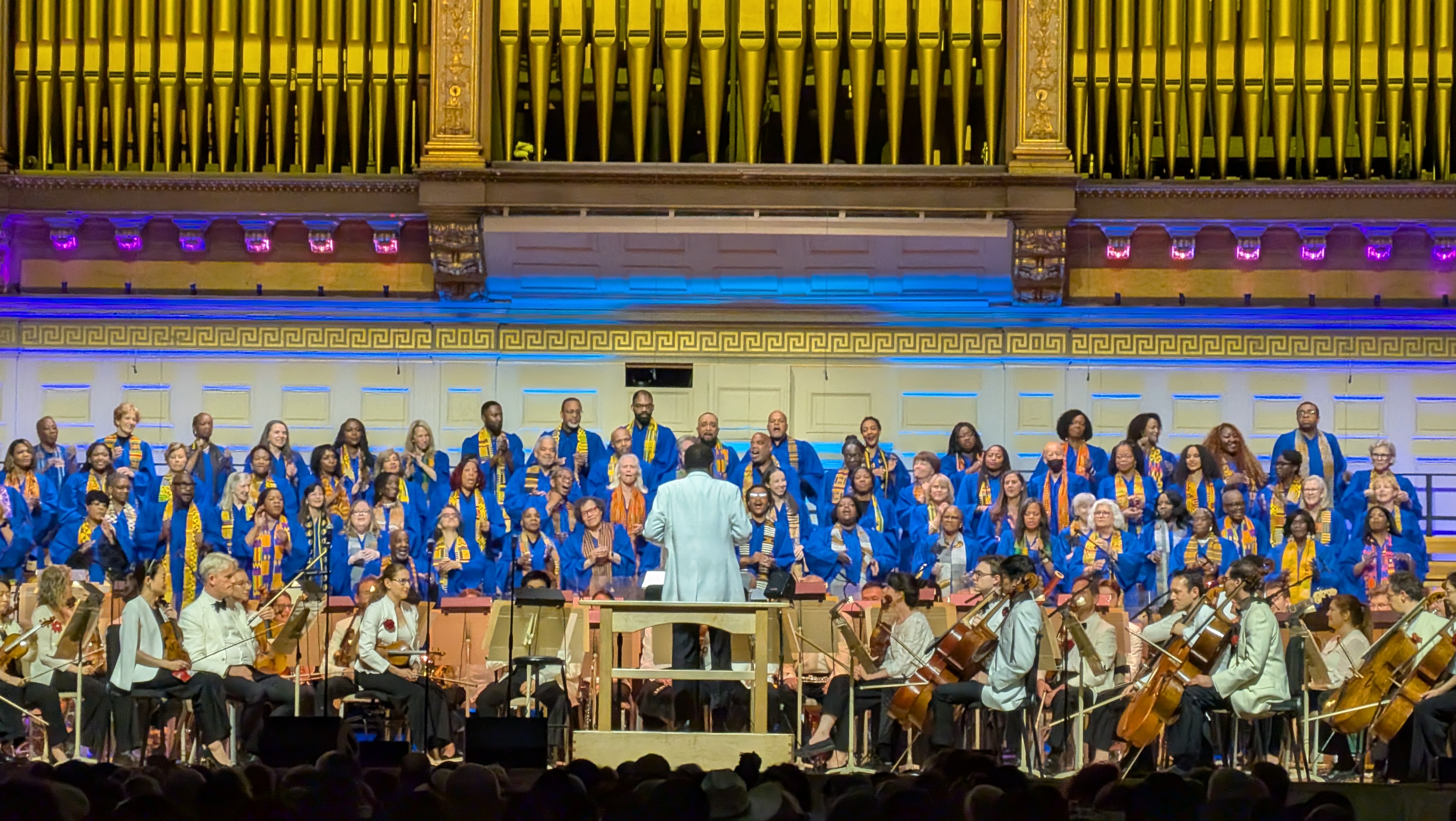 A photo of the Boston Pops Orchestra (cond. Charles Floyd) from Gospel Night 2026 at Symphony Hall